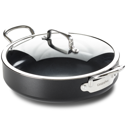 Barcelona Stoofpan met deksel 30cm zwart