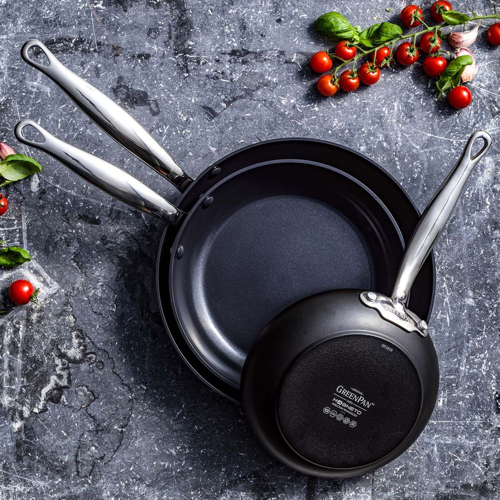 Greenpan Brussels Koekenpannen 24cm 28cm 2-delig Keramisch inductie pfas-vrij onderkant