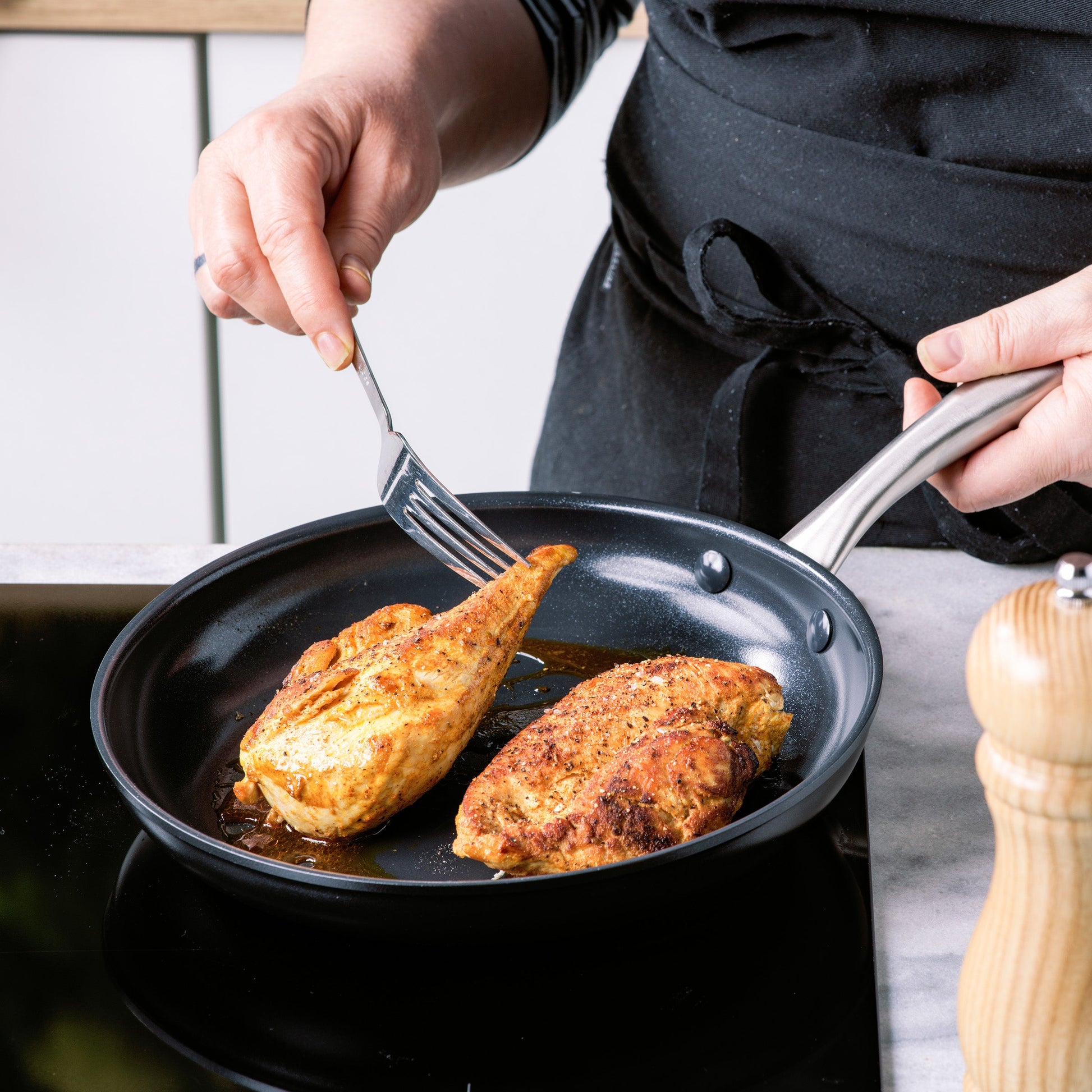 Lima Midnight 2-delige Braadpannenset zwart bakken