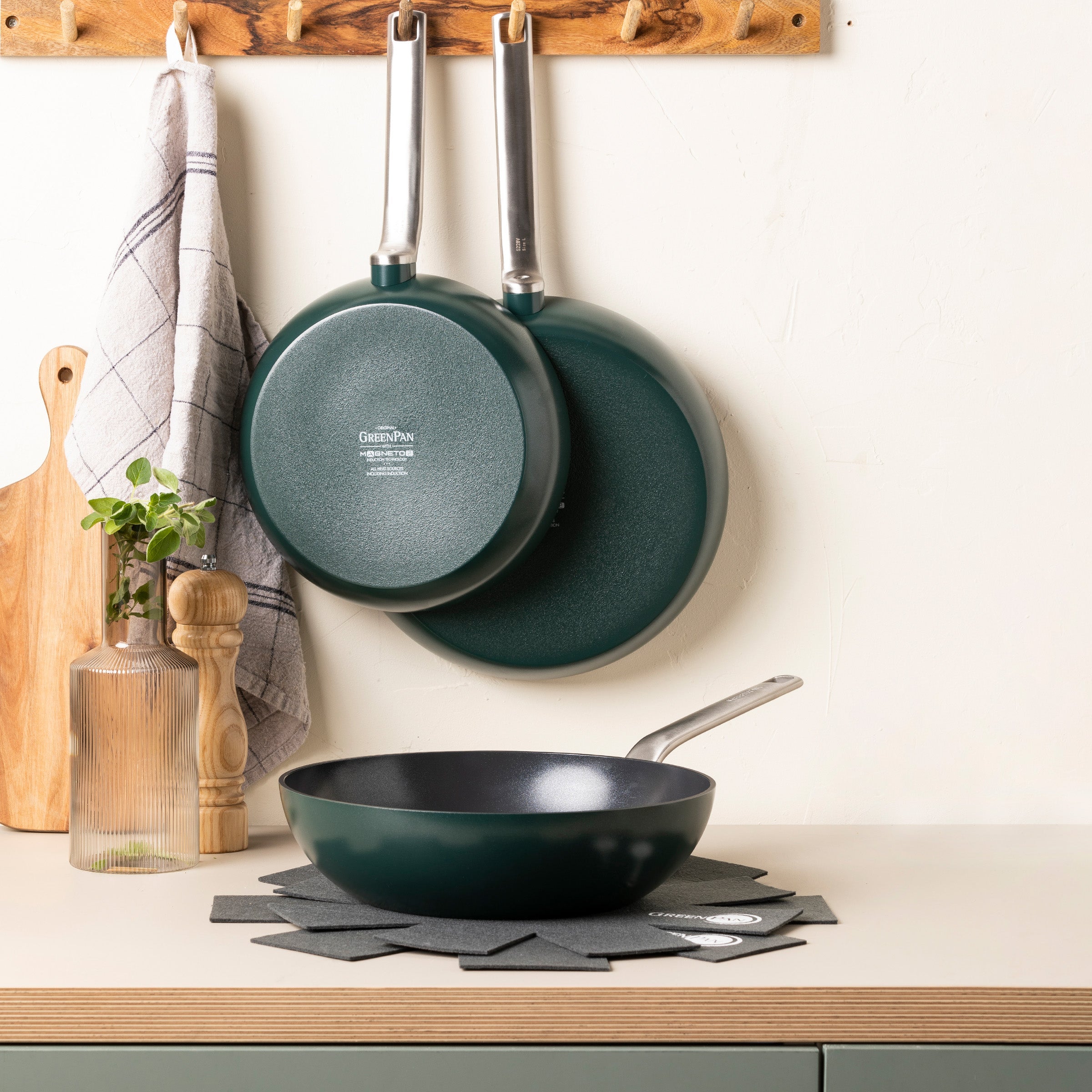 Evolution Pine Green 3-delige 24+28cm set groen collectie
