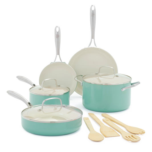 Artisan Turkoois 12-delige Set 18+20+22+24cm turkoois