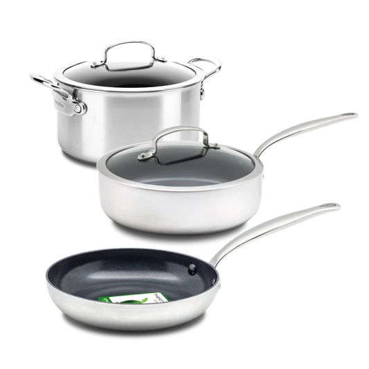 GreenPan Barcelona Evershine 5-delige set 24cm zilver collectie