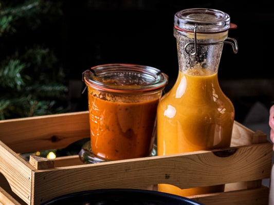 Pastinak- og græskarsuppe med chorizo-kødboller
