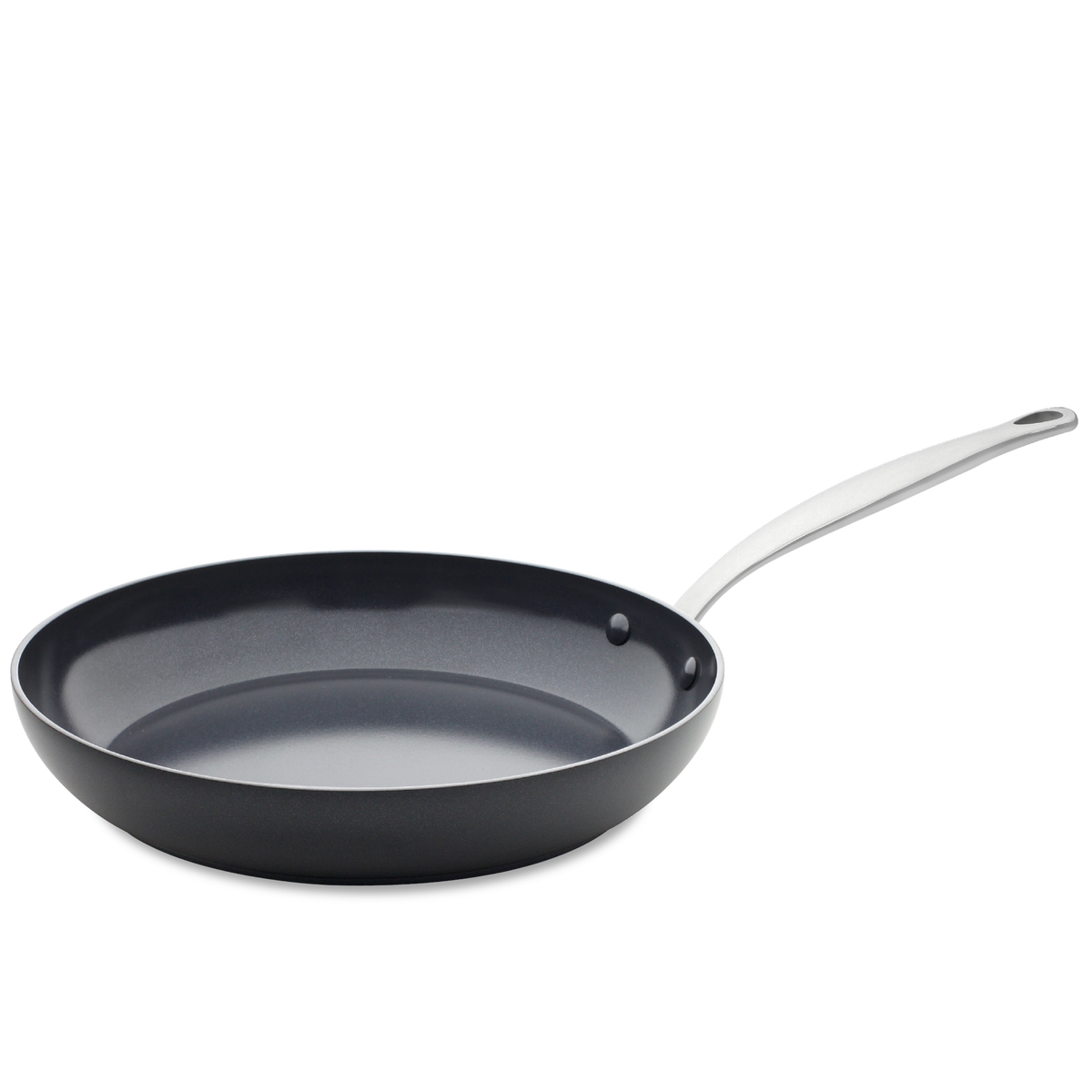 Barcelona Braadpan 32cm zwart zijaanzicht