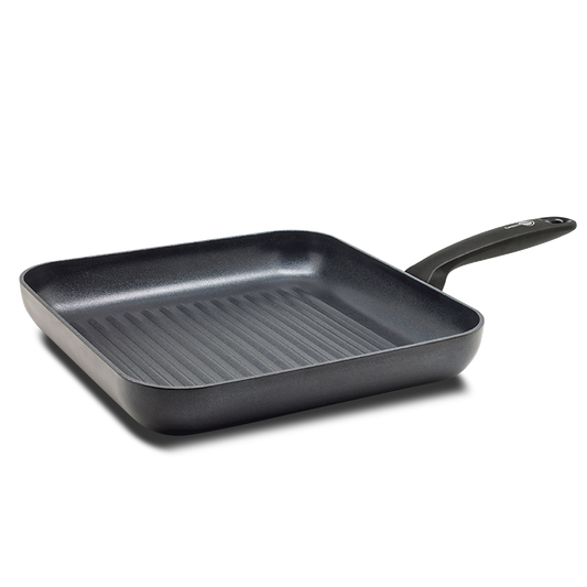 GreenPan Andorra vierkante Grillpan 28cm zwart Andorra zijaanzicht