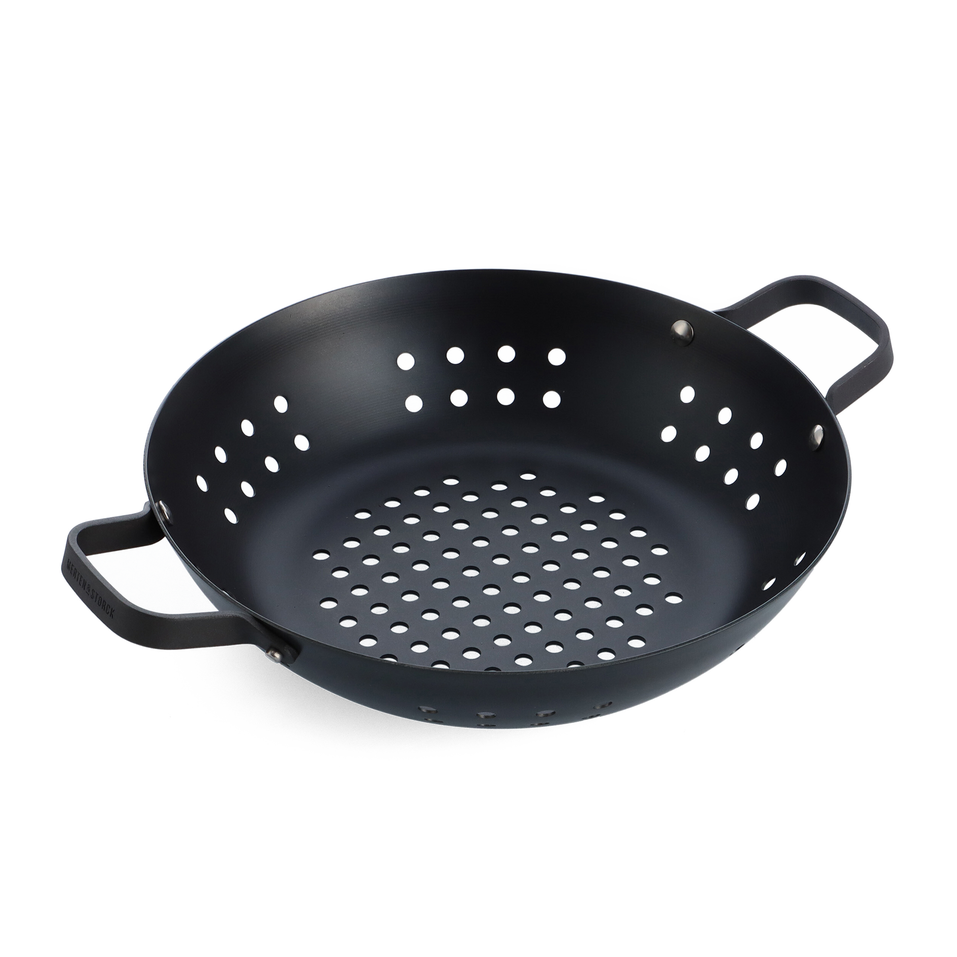 Merten & Storck Carbon Steel BBQ Wok 30cm zwart