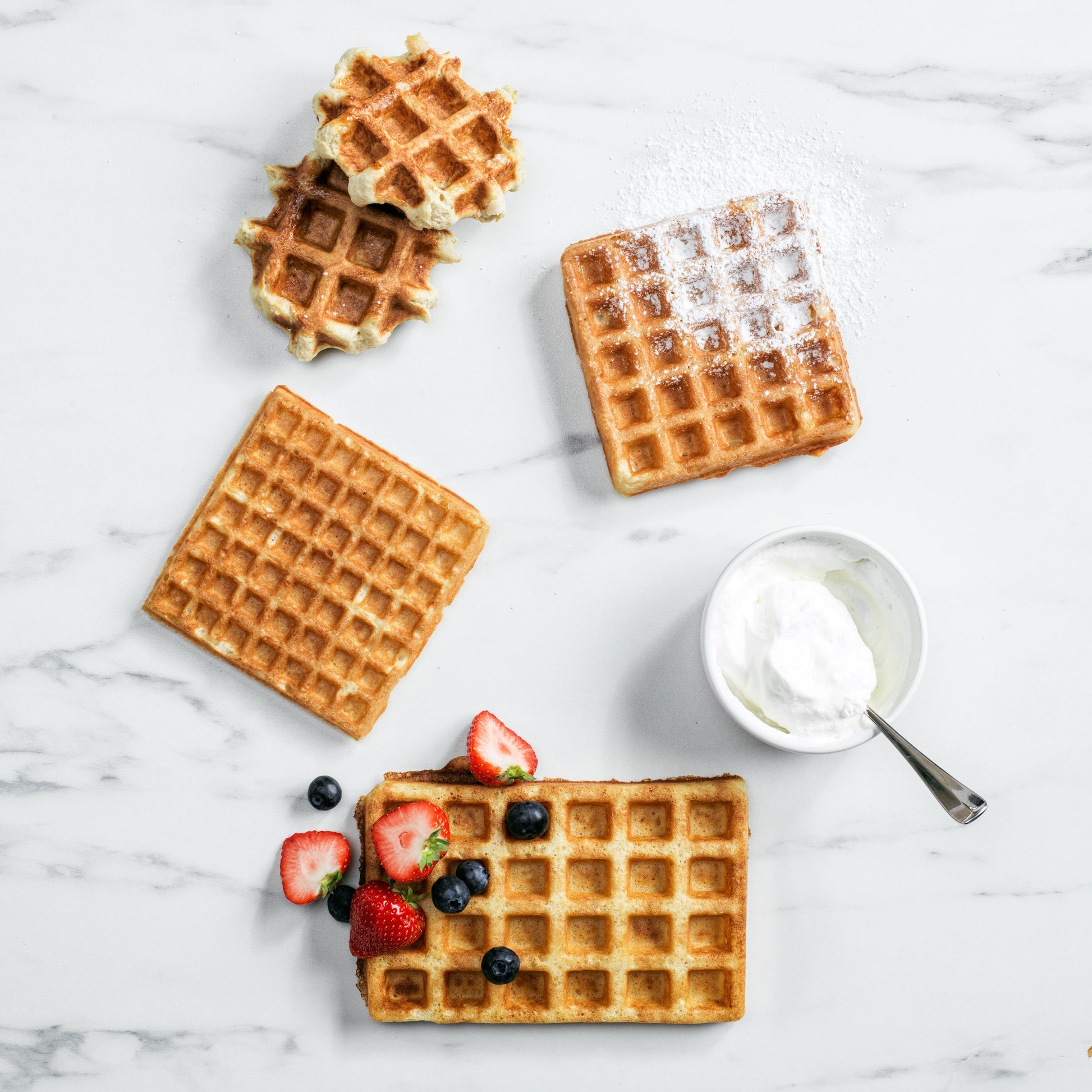 Wafelijzer Stainless Steel (incl. 2 sets wafelplaten) wafels