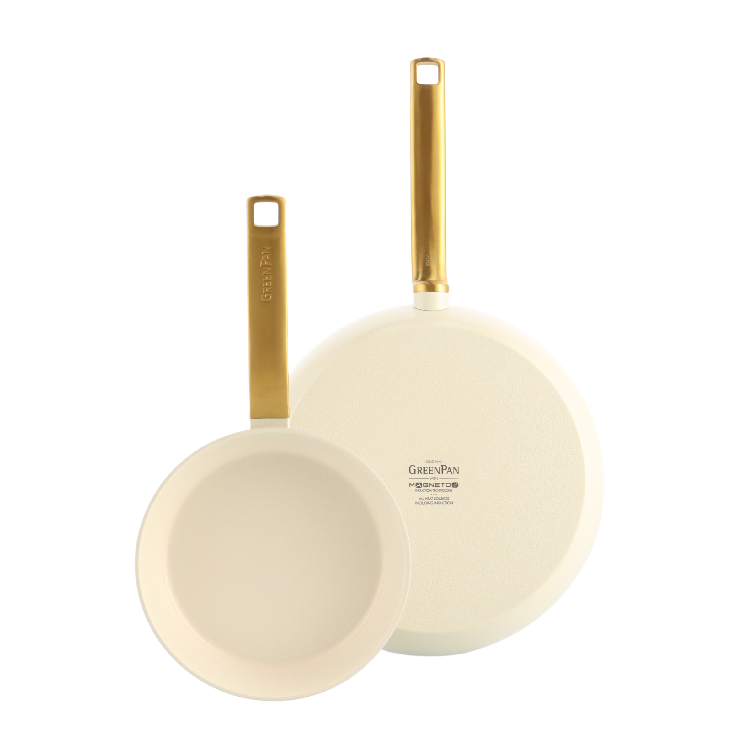 Evolution Cream 2-delt stegepandesæt + wok