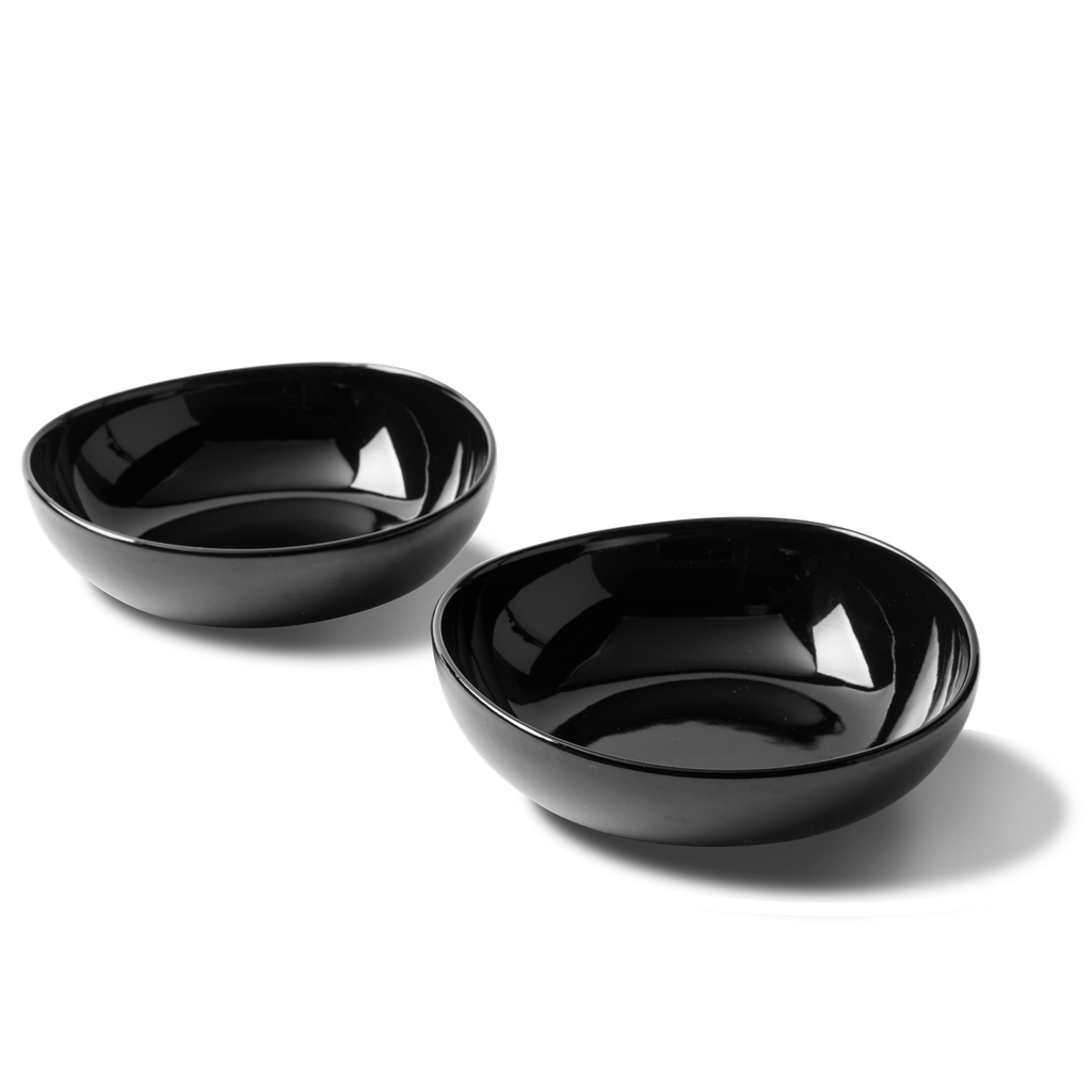 Chop & Grill 2-delige Set kleine Serveerkommen 16cm zwart 