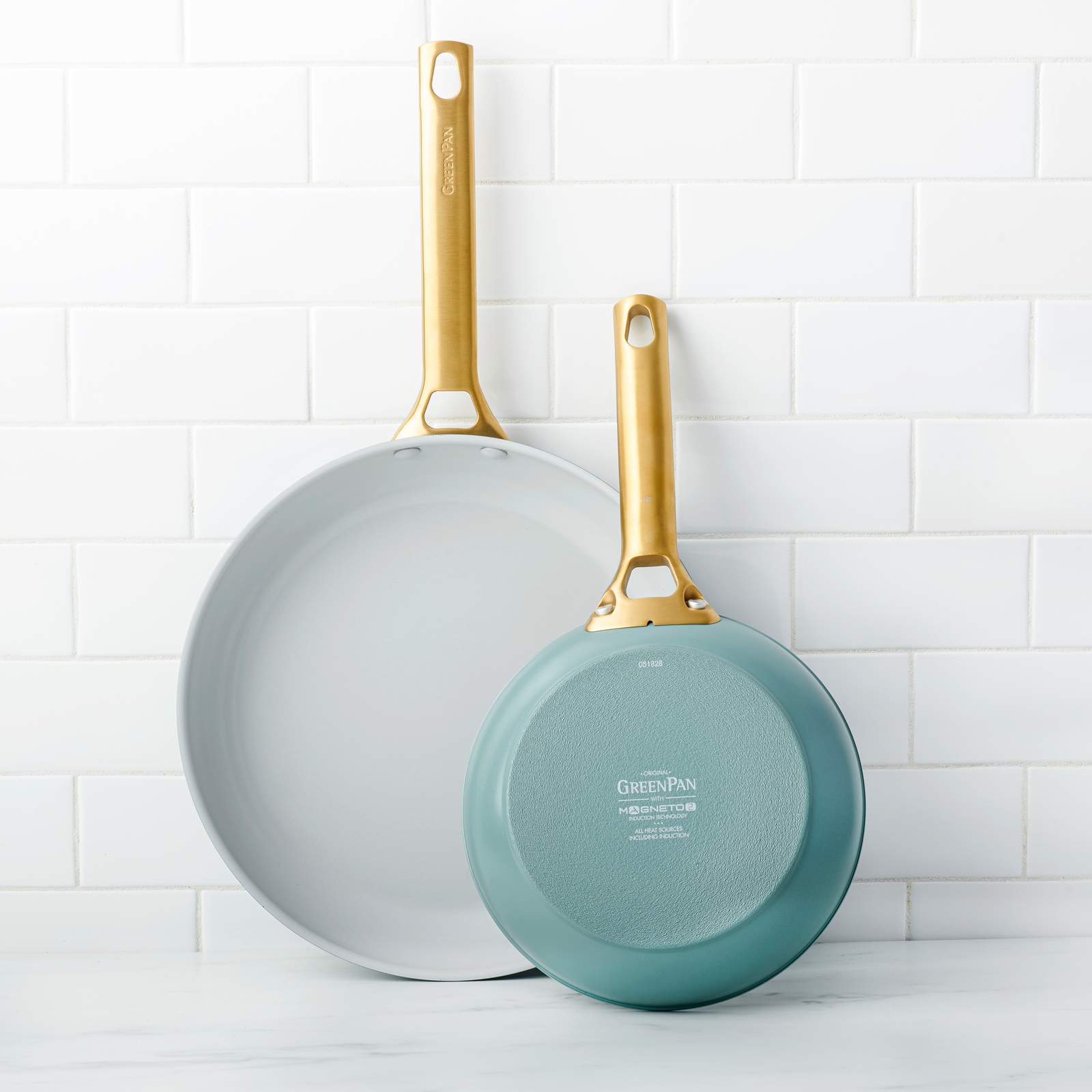 Padova SkyBlue Stegepandesæt i 2 dele med keramisk non-stick belægning