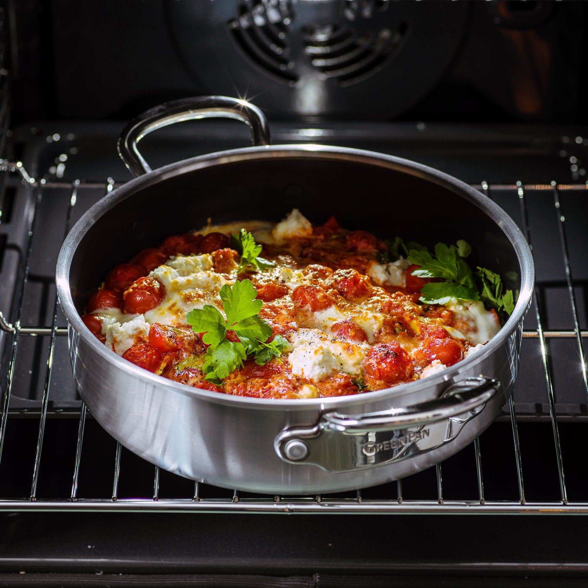 Premiere Stoofpan 26cm zilver in oven