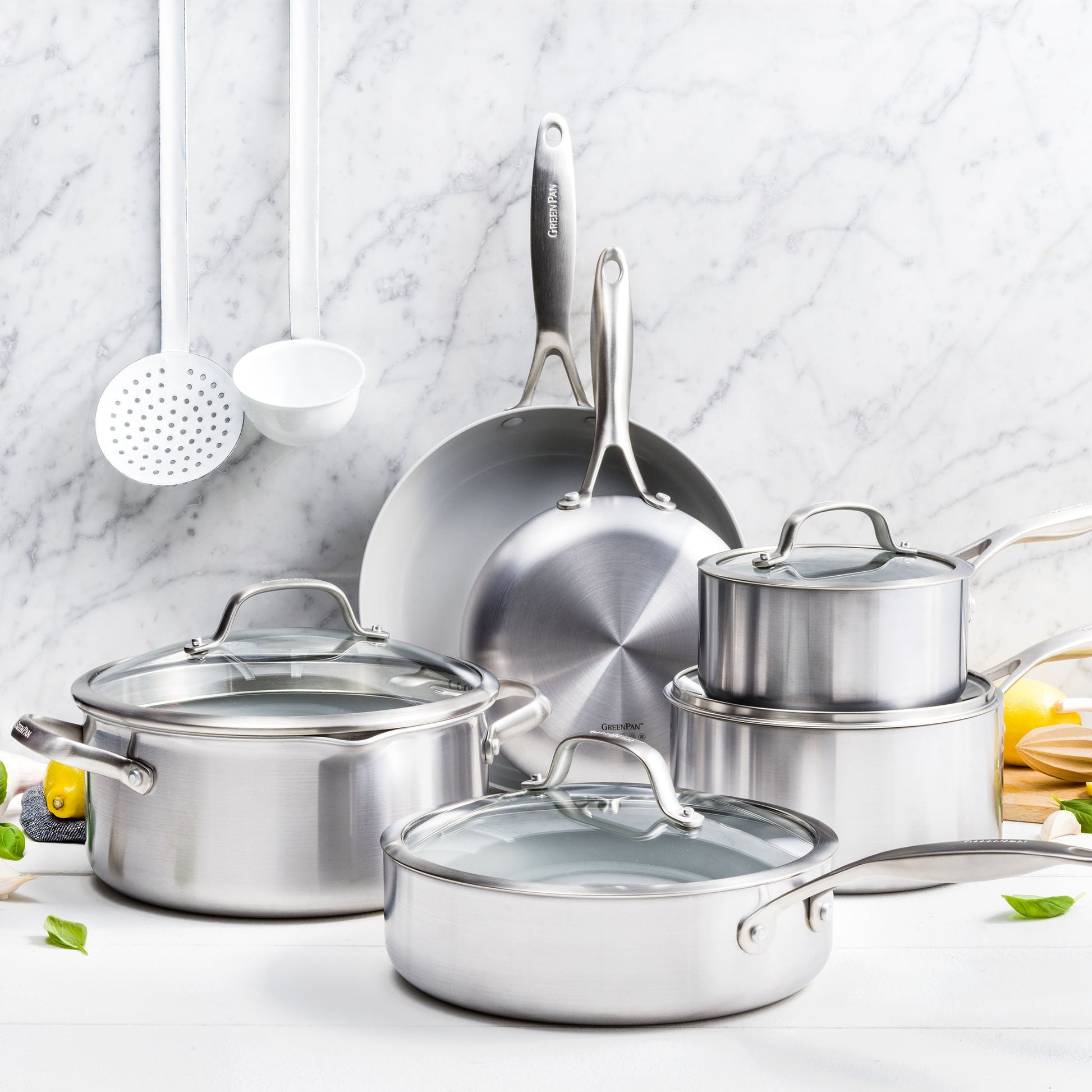 Greenpan kookpannen Valencia Pro Evershine 24cm Keramisch inductie pfas-vri vooraanzicht