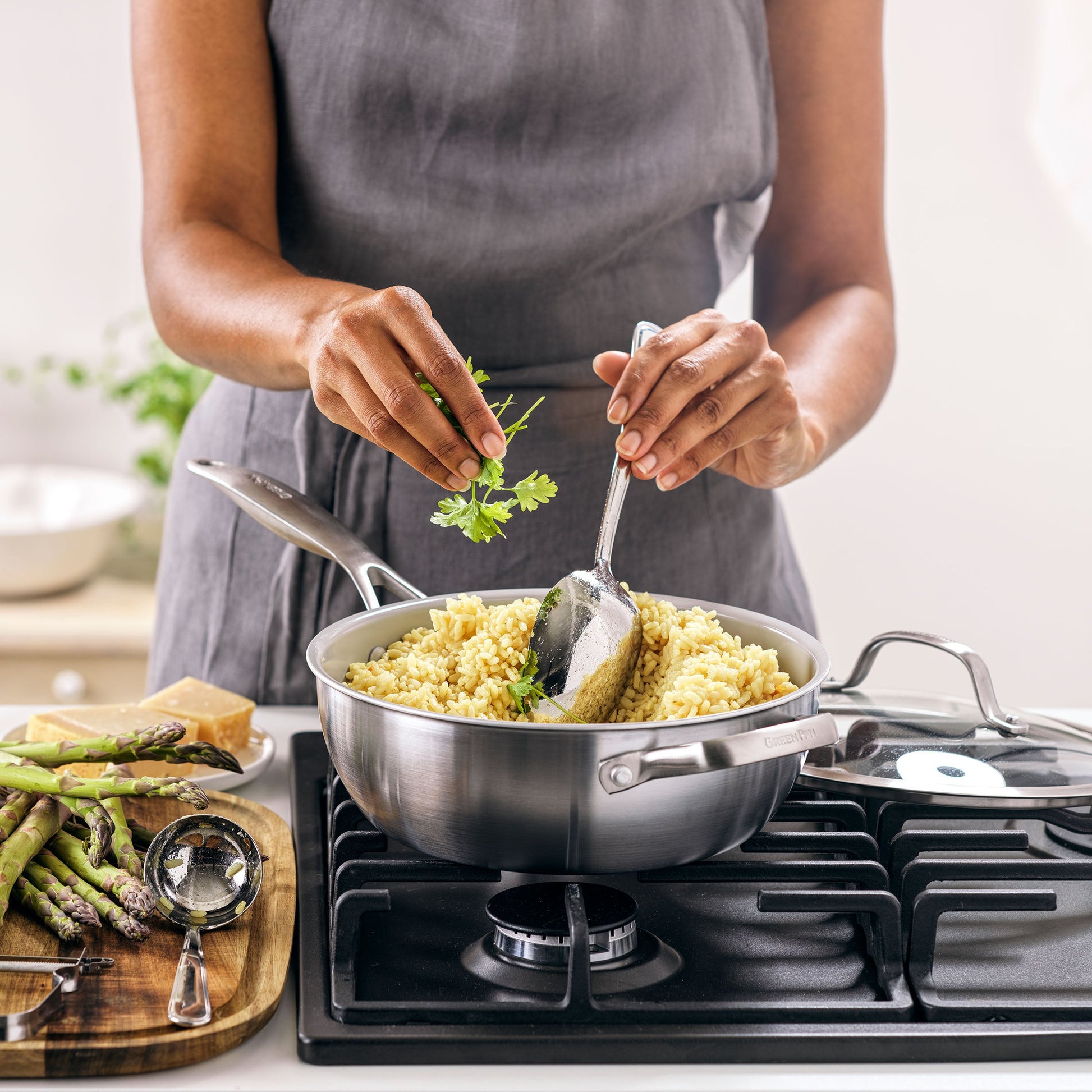 Greenpan kookpannen Valencia Pro Evershine 24cm Keramisch inductie pfas-vri vooraanzicht