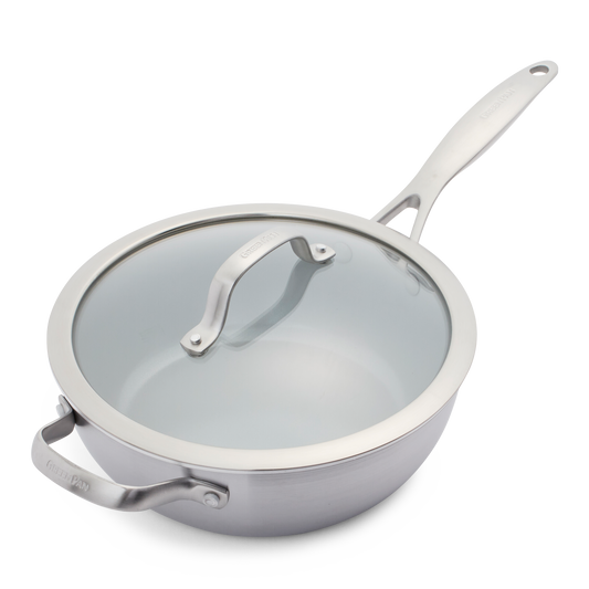 Greenpan Kookpotten Valencia Pro Evershine 24cm Keramisch inductie pfas-vri vooraanzicht 